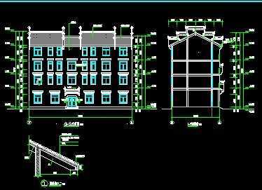 两套四层徽派商住楼施工图免费下载 - 建筑户型平面图 - 土木工程网