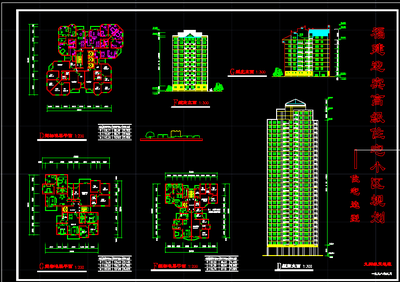 高层住宅楼建筑设计图免费下载 - 建筑户型平面图 - 土木工程网